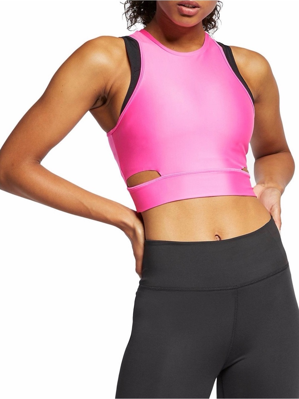 Nike Tech Pack Cropped Tank Top Pink AT0593-686 Size Medium Cutout